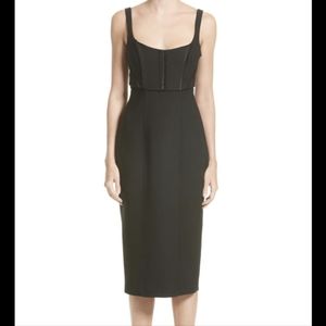 Cinq a Sept tuxedo corset midi dress